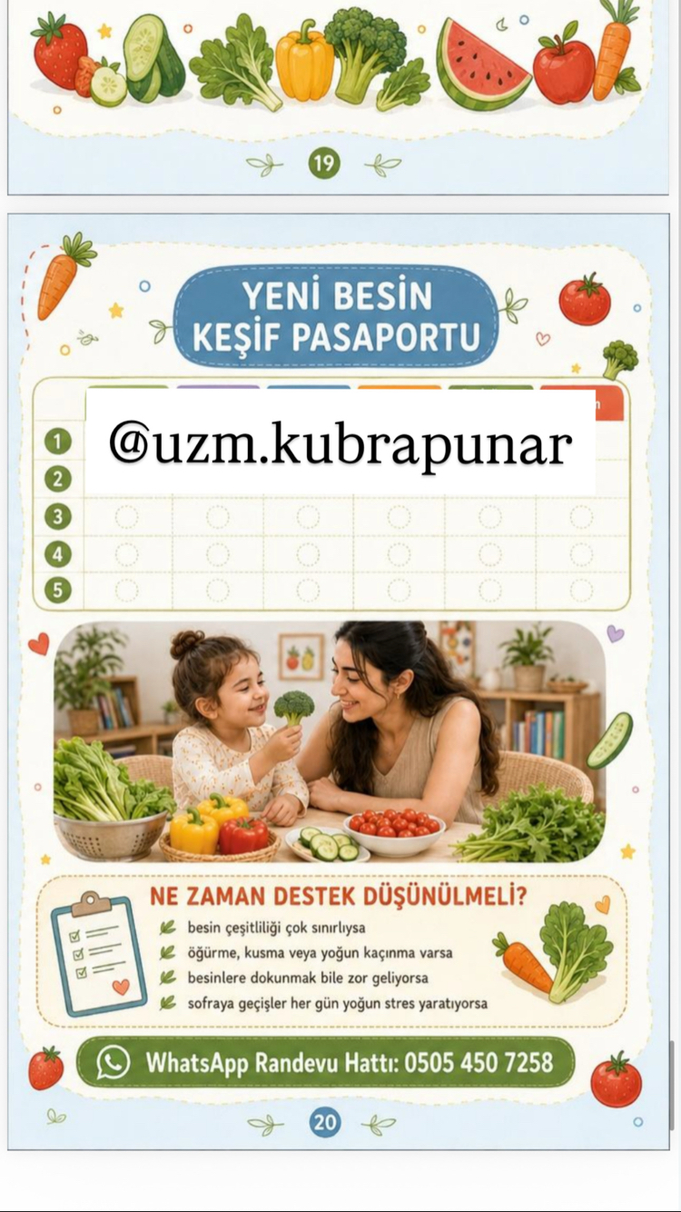 YEMEK YEME TEMELLİ DUYUSAL AKTİVİTELER SERİSİ-1