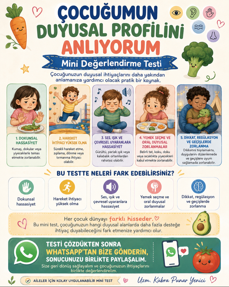 Çocuğumun Duyusal Profilini Anlıyorum-Test
