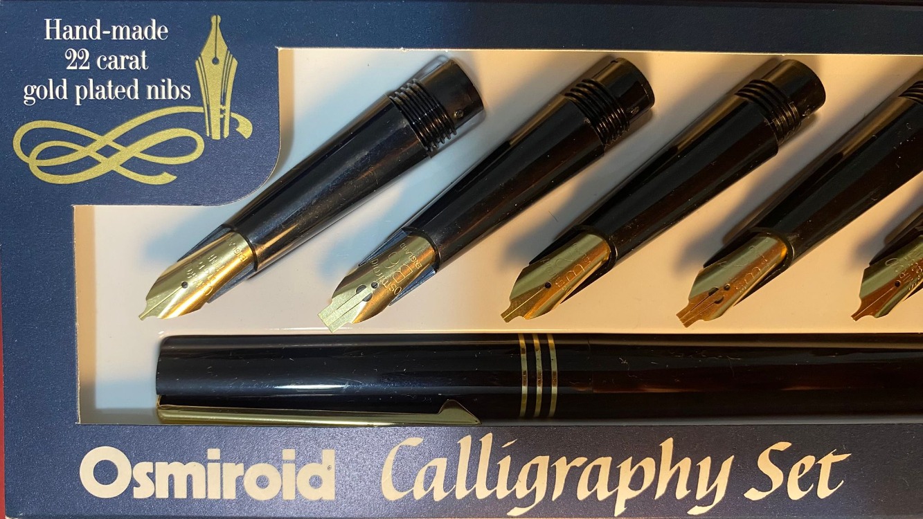 Osmiroid 22Kr Altın uçlu HAT-KALİGRAFİ seti 