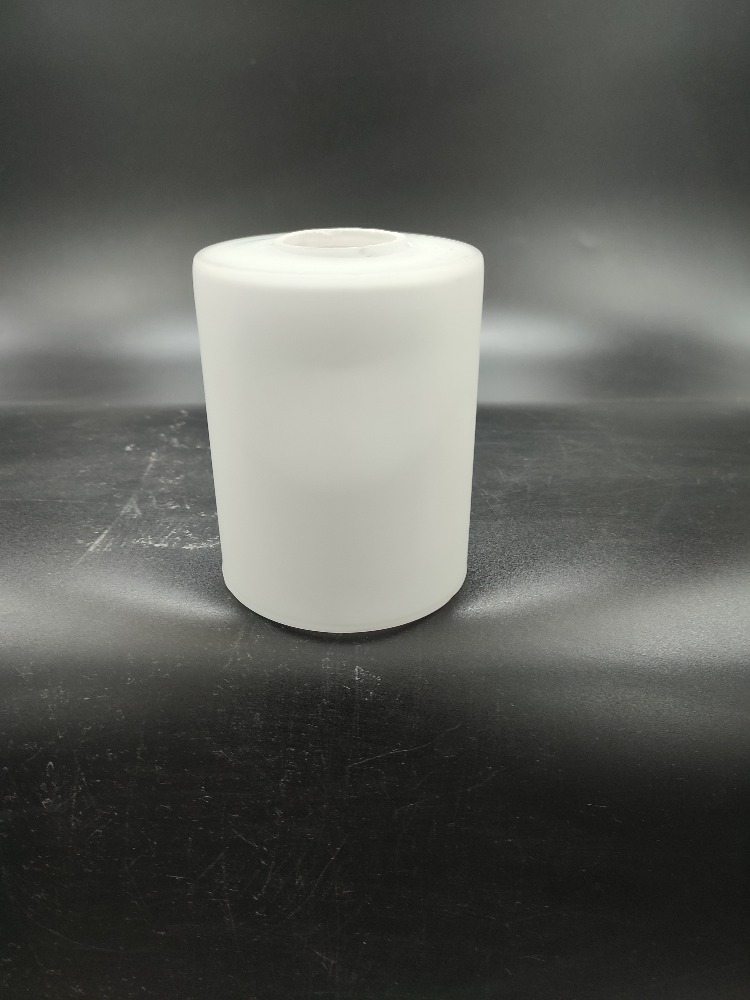 HAKİKİ OPALİN KÜÇÜK AVİZE CAMI. SİLİNDİR, BEYAZ (E.14) (Çapı:8.00 cm-h:10.50cm)