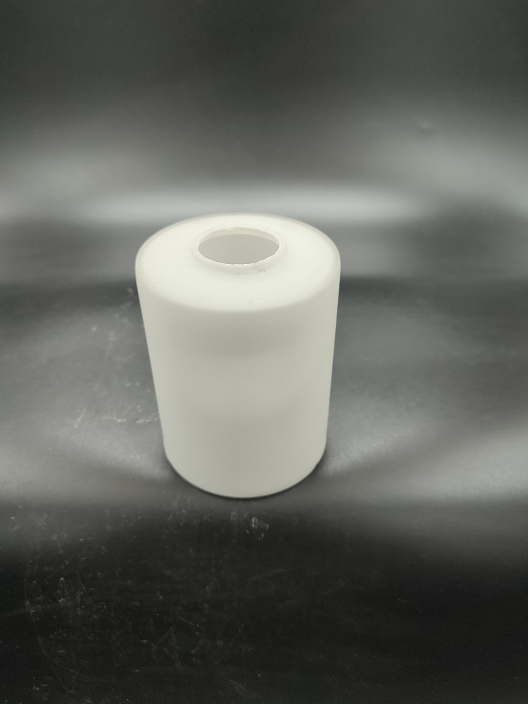HAKİKİ OPALİN KÜÇÜK AVİZE CAMI. SİLİNDİR, BEYAZ (E.14) (Çapı:8.00 cm-h:10.50cm)