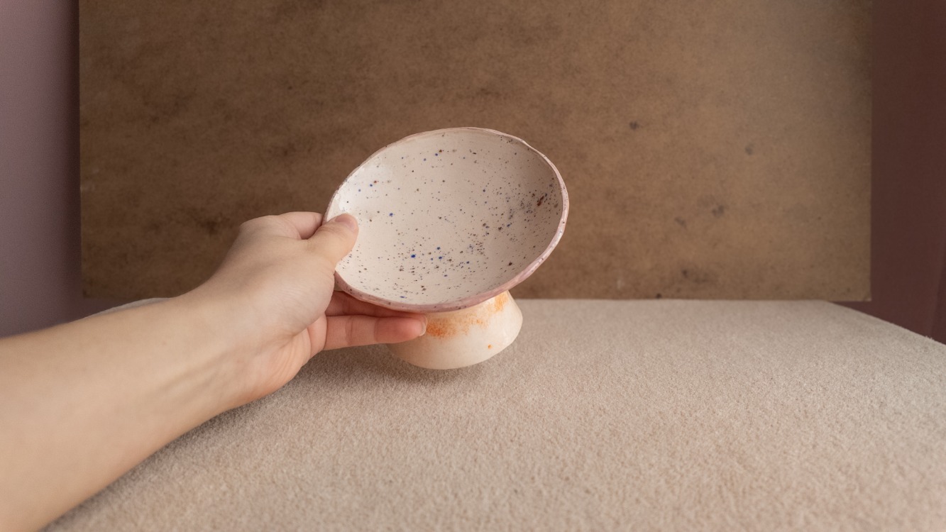 Dondurma Desenli Yükseltilmiş Seramik Mama Kabı — 14 cm | Kuimo