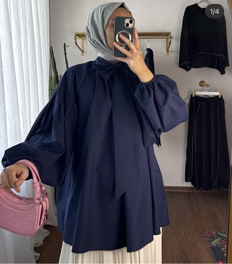 Bağlama detaylı tunik 