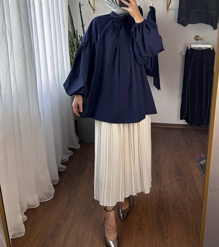 Bağlama detaylı tunik 
