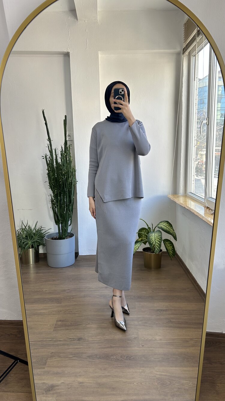 Simli triko takım