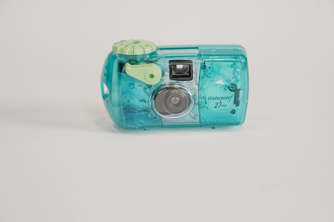 Su Geçirmez Şeffaf Film Fotoğraf Makinesi | Aqua Mavi Vintage Kamera