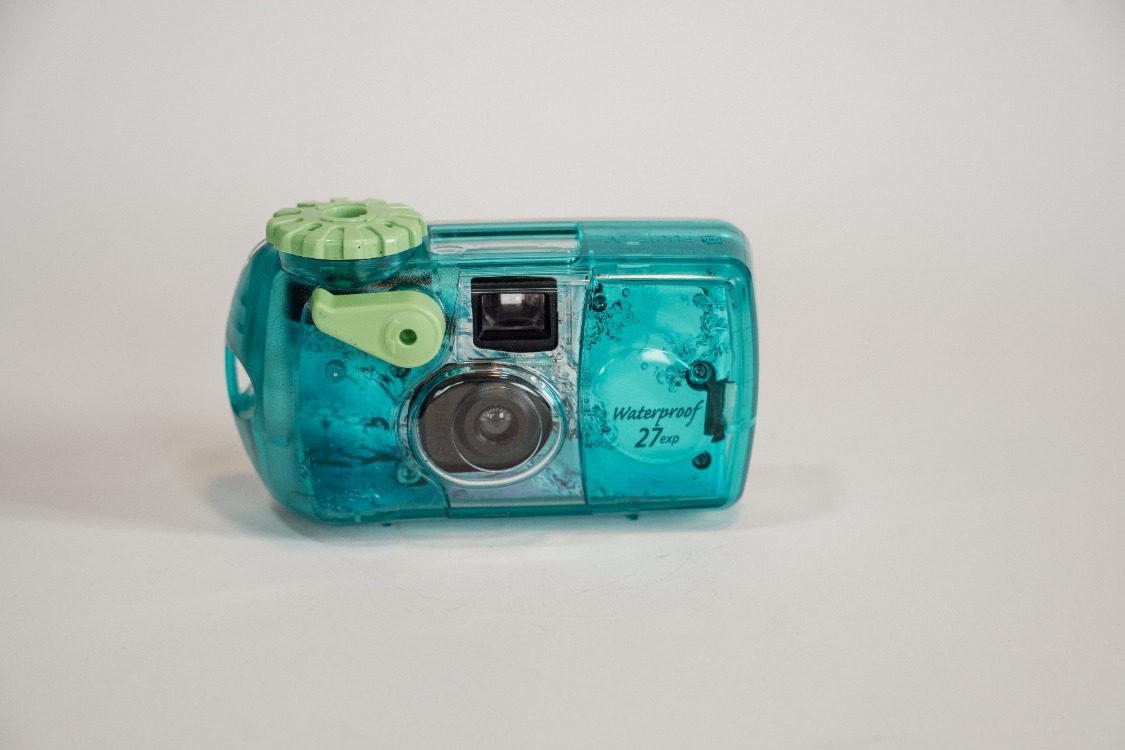 Su Geçirmez Şeffaf Film Fotoğraf Makinesi | Aqua Mavi Vintage Kamera