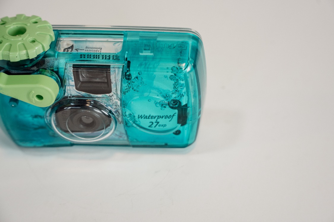 Su Geçirmez Şeffaf Film Fotoğraf Makinesi | Aqua Mavi Vintage Kamera