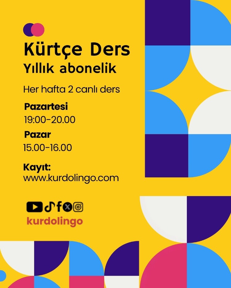 Kürtçe Haftalık Ders - Yıllık Abonelik