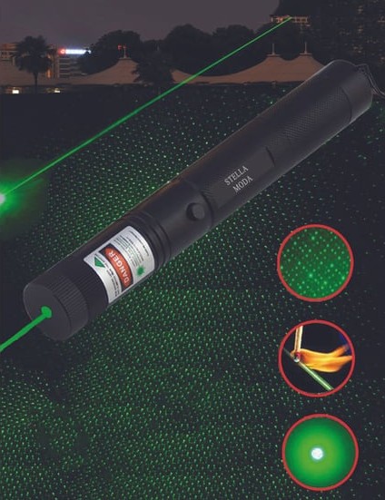 Yeşil Lazer Pointer Yüksek Güçlü Lazer Işaretçisi Şarjlı Anahtar Emniyetli