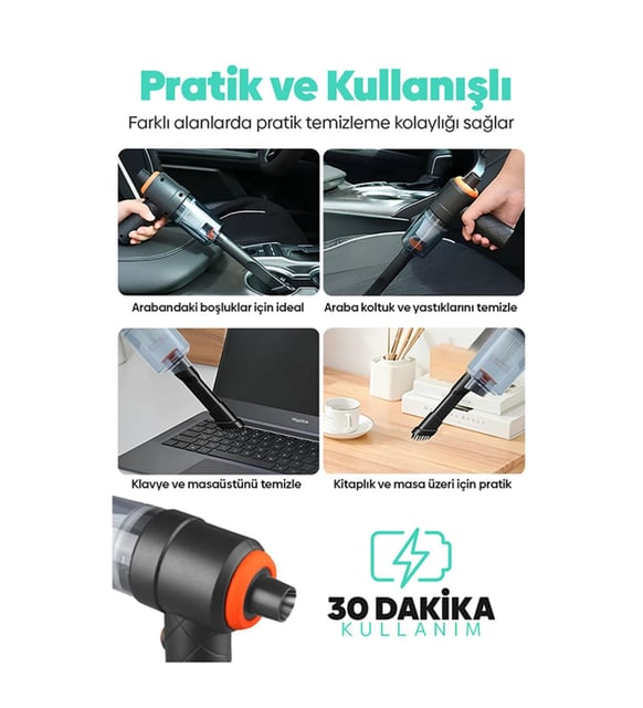 Şarjlı Araç Süpürgesi