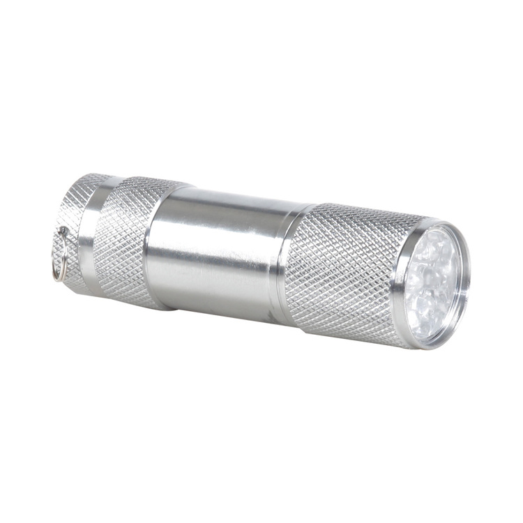 Mini El Feneri 9 LED Alüminyum Cep El Feneri, Acil Durumlar İçin Kordonlu