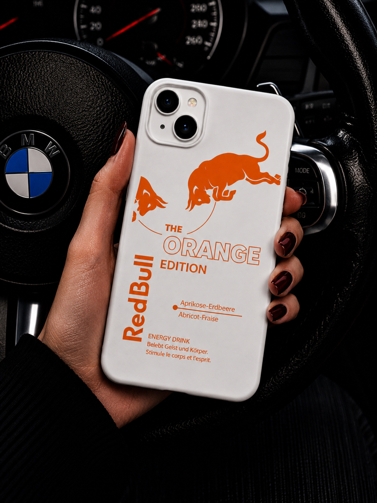IPhone | REDBULL TURUNCU Özel Tasarımlı | Lansman Slikonlu Kılıf 
