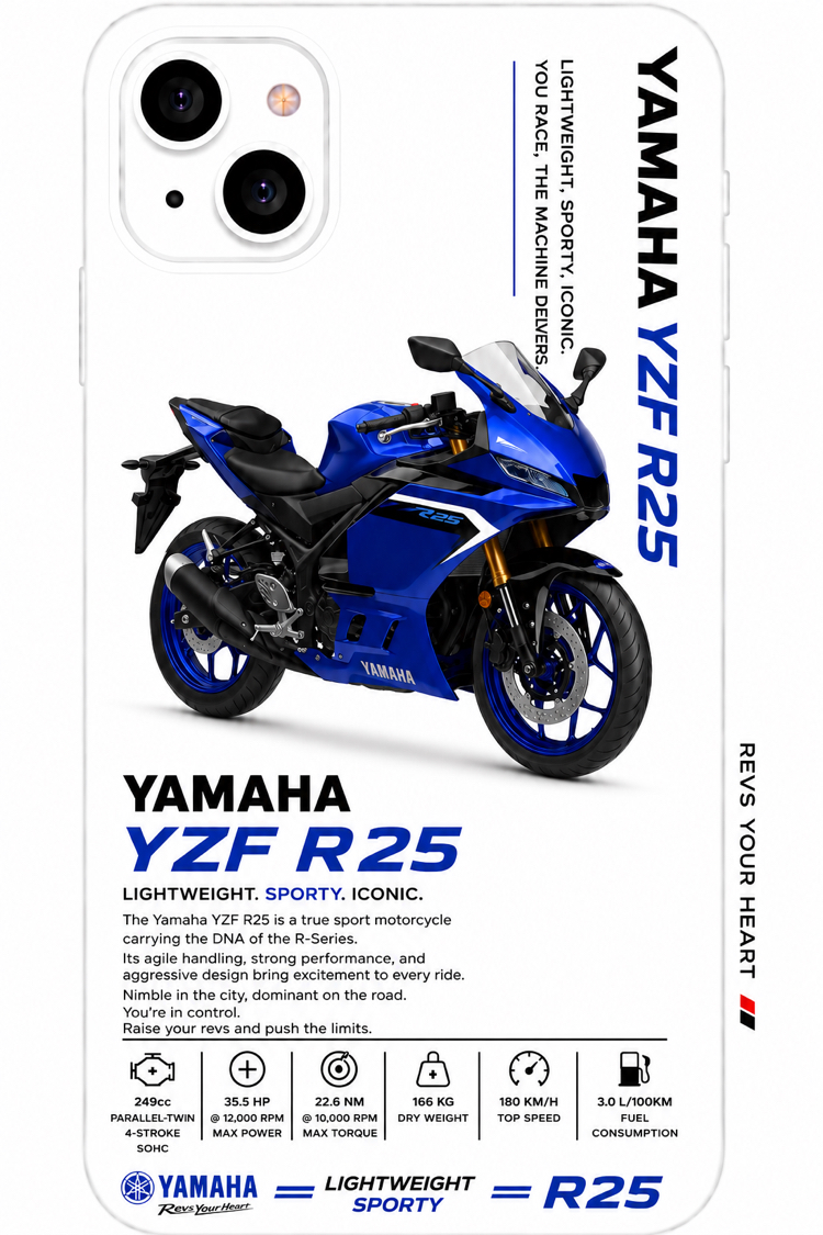 IPhone | YAMAHA YZF R25 Özel Tasarımlı | Lansman Slikonlu Kılıf