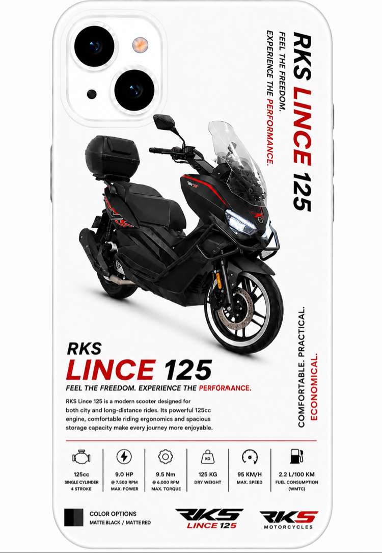 IPhone | RKS LINCE 125 Özel Tasarımlı | Lansman Slikonlu Kılıf 