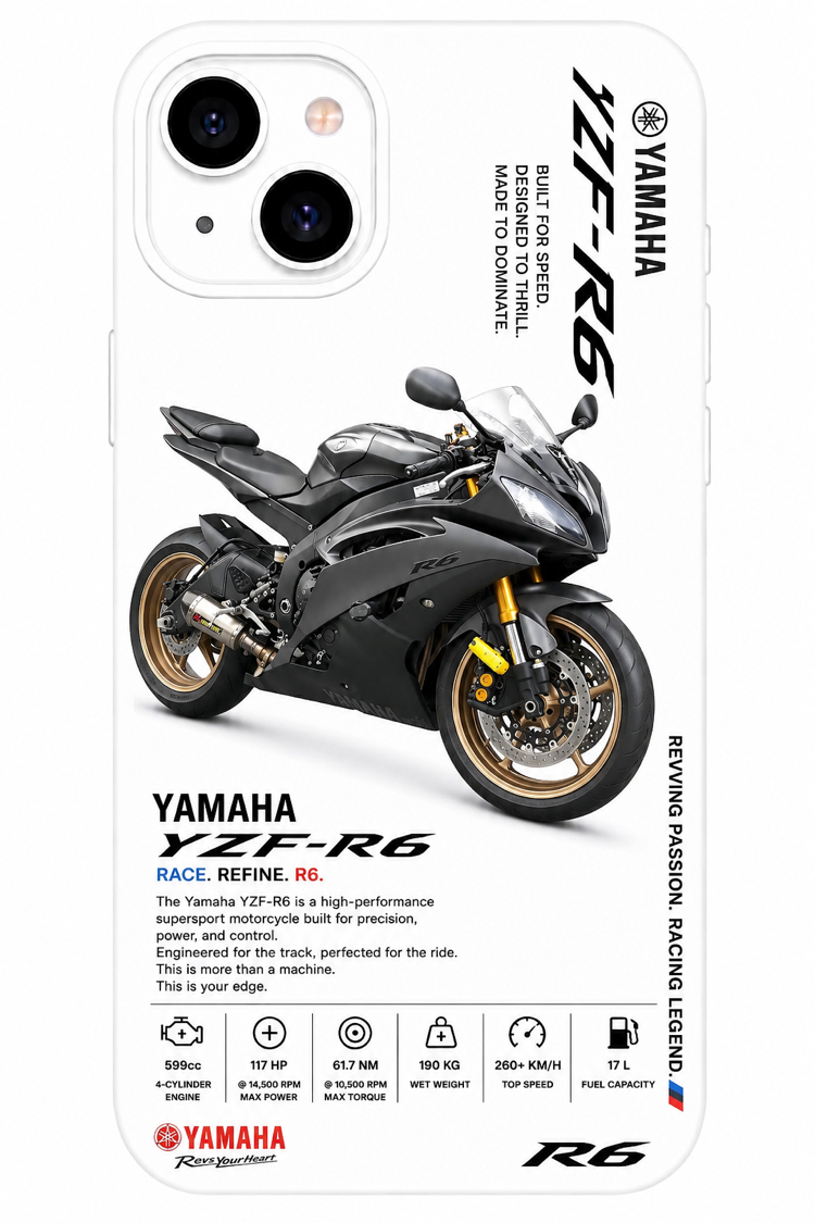 IPhone | YAMAHA YZF R6 Özel Tasarımlı | Lansman Slikonlu Kılıf