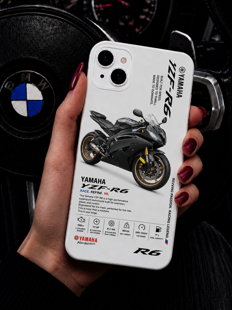 IPhone | YAMAHA YZF R6 Özel Tasarımlı | Lansman Slikonlu Kılıf