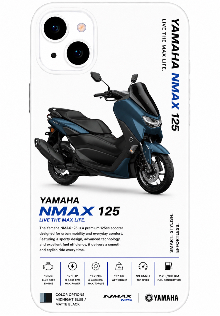 IPhone | YAMAHA NMAX 125 Özel Tasarımlı | Lansman Slikonlu Kılıf 