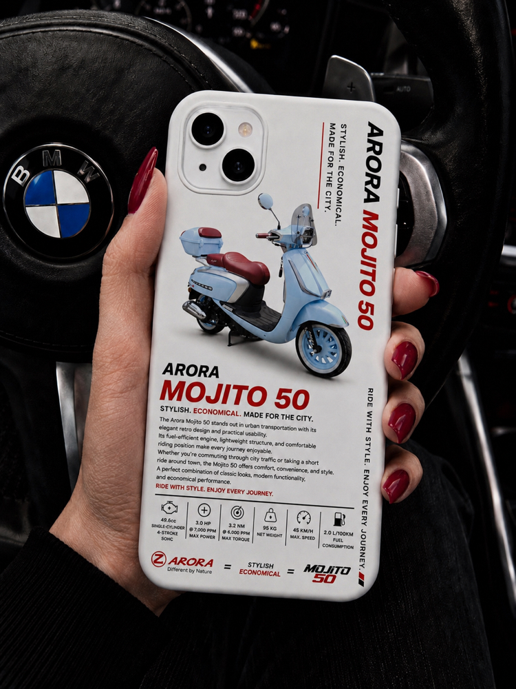 IPhone | ARORA MOJİTO 50 Özel Tasarımlı | Lansman Slikonlu Kılıf 