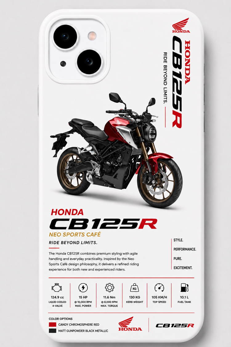 IPhone | HONDA CB125R Özel Tasarımlı | Lansman Slikonlu Kılıf