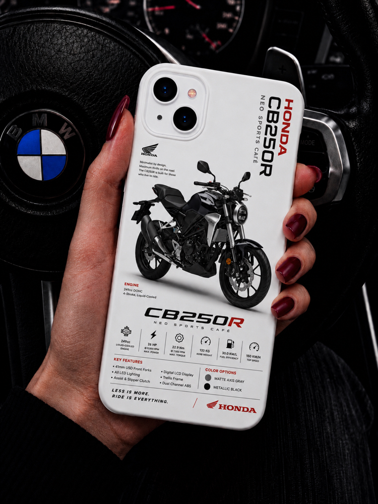IPhone | HONDA CB250R Özel Tasarımlı | Lansman Slikonlu Kılıf 