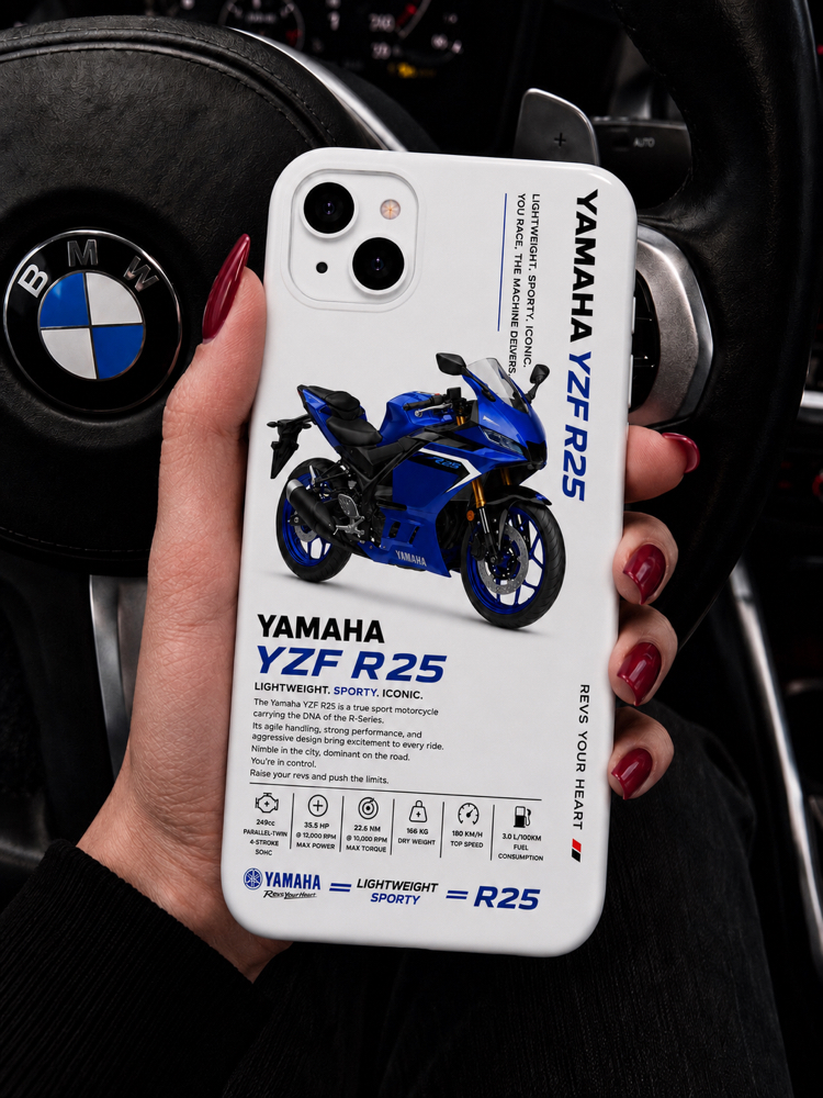 IPhone | YAMAHA YZF R25 Özel Tasarımlı | Lansman Slikonlu Kılıf