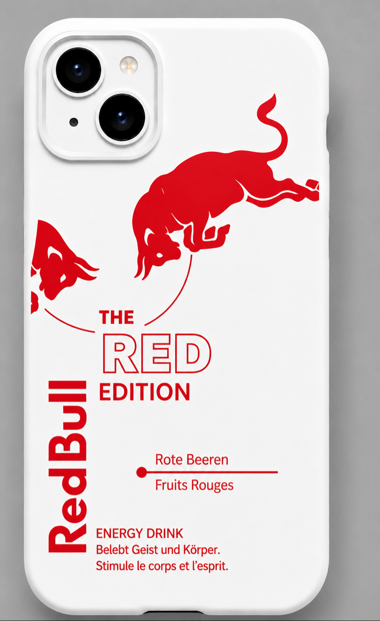 IPhone | REDBULL KIRMIZI Özel Tasarımlı | Lansman Slikonlu Kılıf 