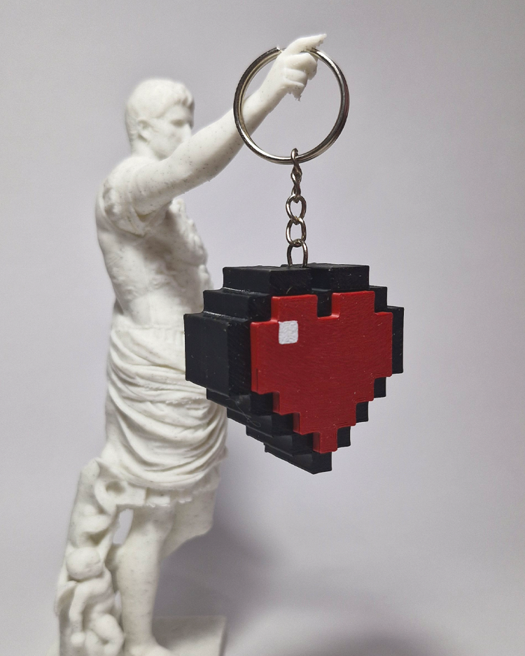 Minecraft Heart Clicker-Keychain