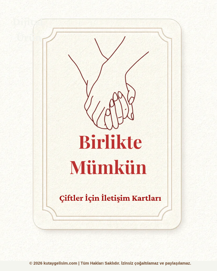 Çiftler için iletişim kart seti