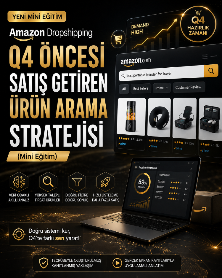 Amazon Dropshipping Q4 Öncesi Satış Getiren Ürün Arama Stratejisi (Mini Eğitim)