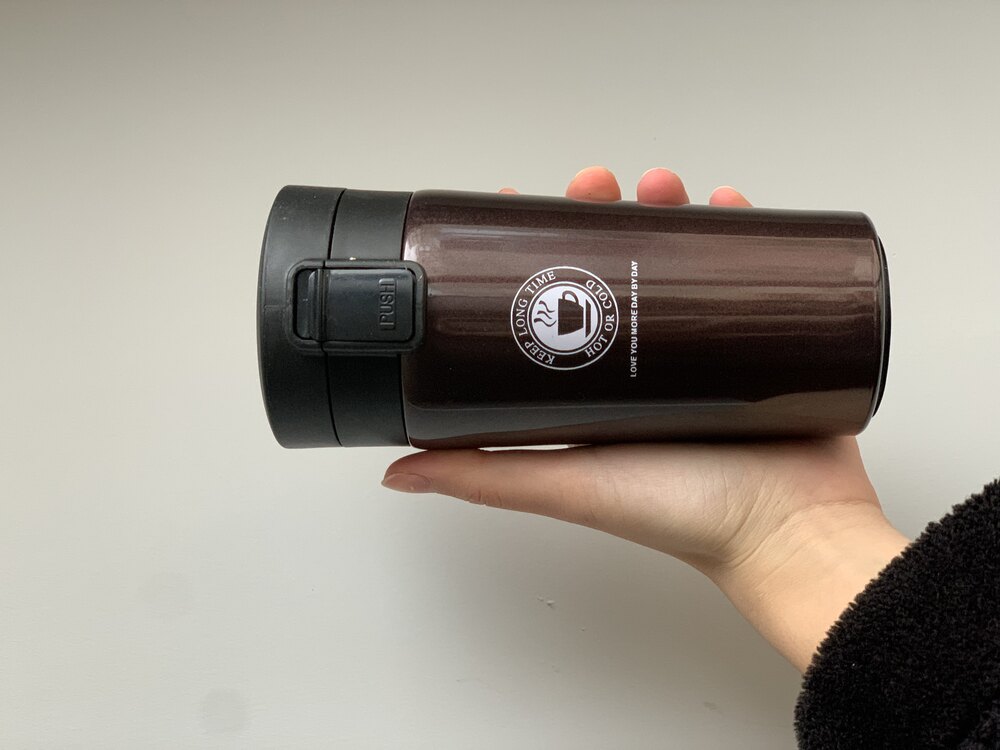 Kahverengi Cup Termos 400 Ml