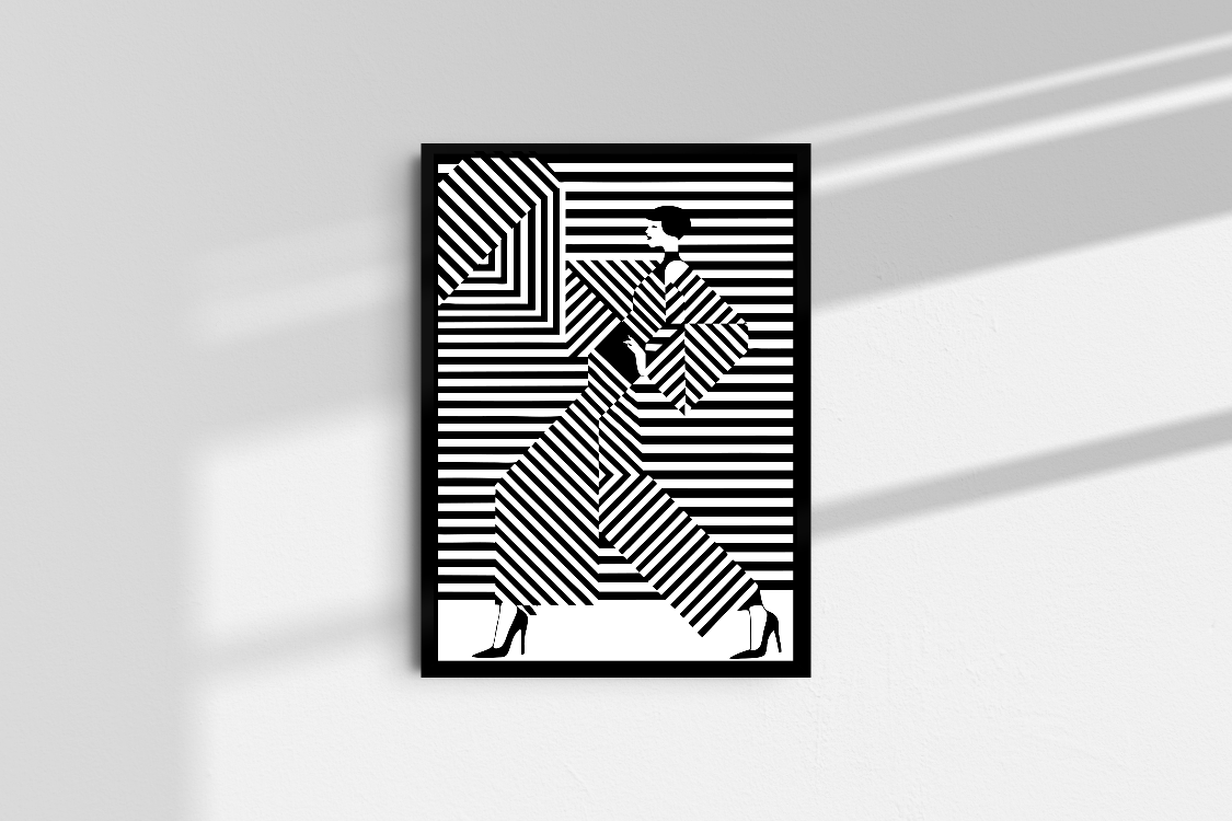 Opart-Optik illüzyon boyama seti
