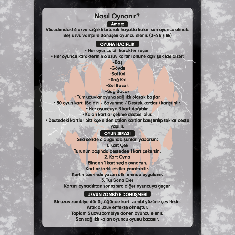 Virüs-Vampir Kart Oyunu