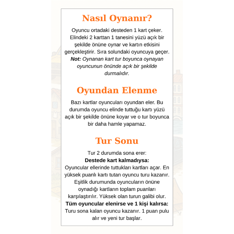Yatlar Katlar Kart Oyunu
