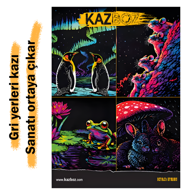 Kazboz – Kazıma Sanatı Seti 1 Hayvanlar Alemi