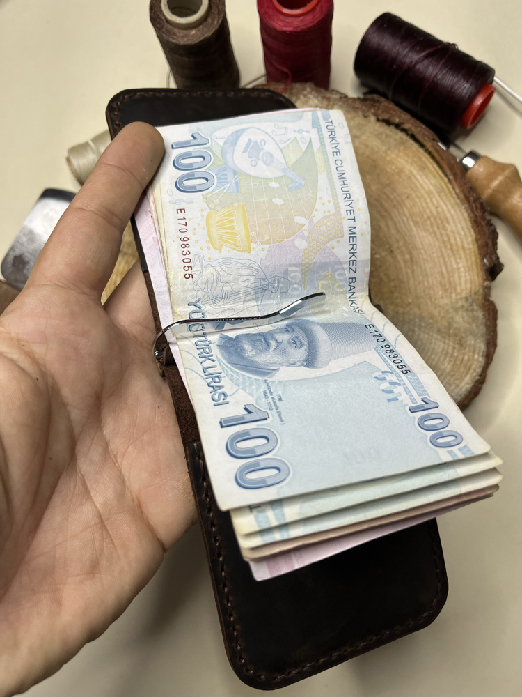Para Klipsli Deri Cüzdan | Premium Şıklık