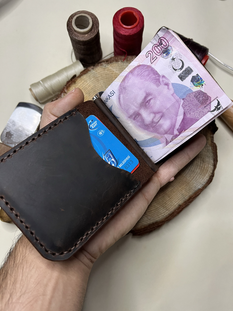 Para Klipsli Deri Cüzdan | Premium Şıklık