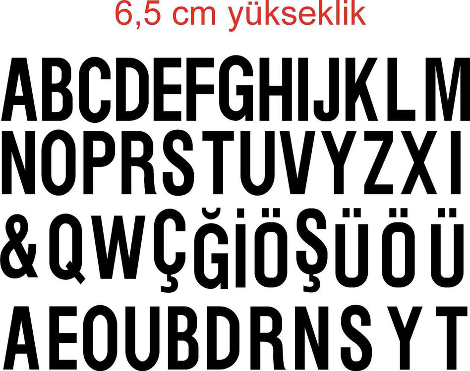 Forma siyah Harf serisi 10 lu