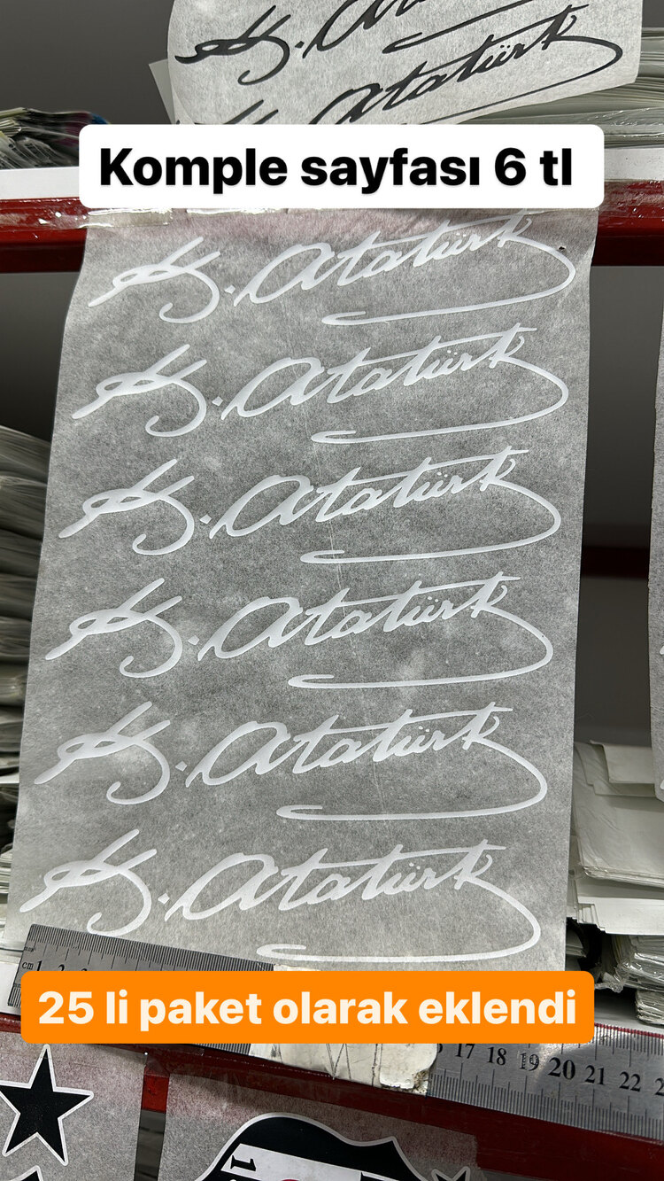 25 li paket k Atatürk imza BEYAZ