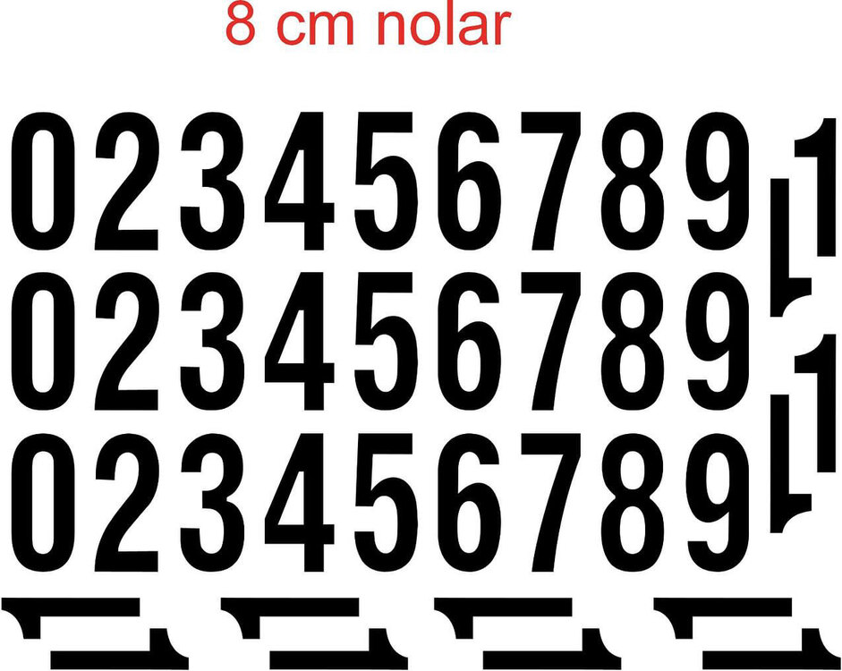 Forma siyah rakam serisi 10 seri