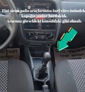Fiat Siena / Palio mk1 bardaklık vites önü para koyma yerine bardaklık.
