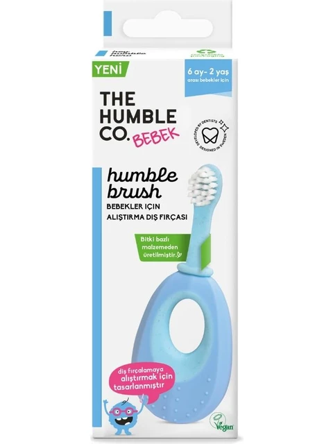 Humble Co. Plant-Based Bebek Alıştırma Diş Fırçası (Mavi) |