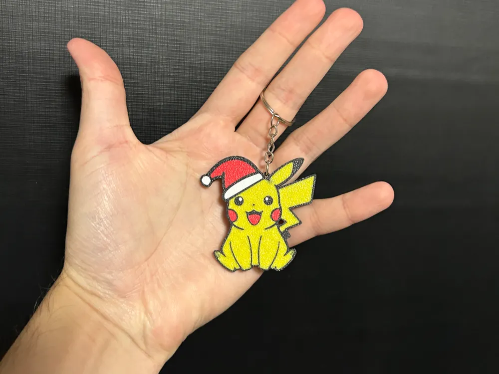 Pikachu Noel Anahtarlık ve Süs