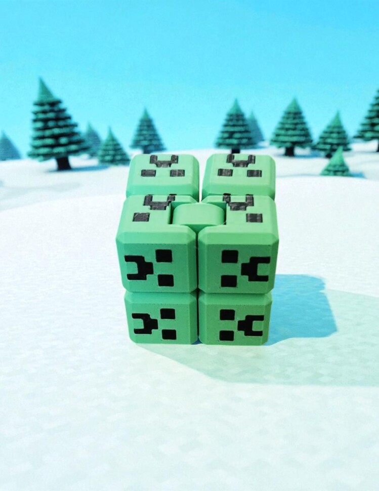 Minecraft Creeper Stres Küpü – 3D Blok Tasarım | El Yapımı Oyuncak