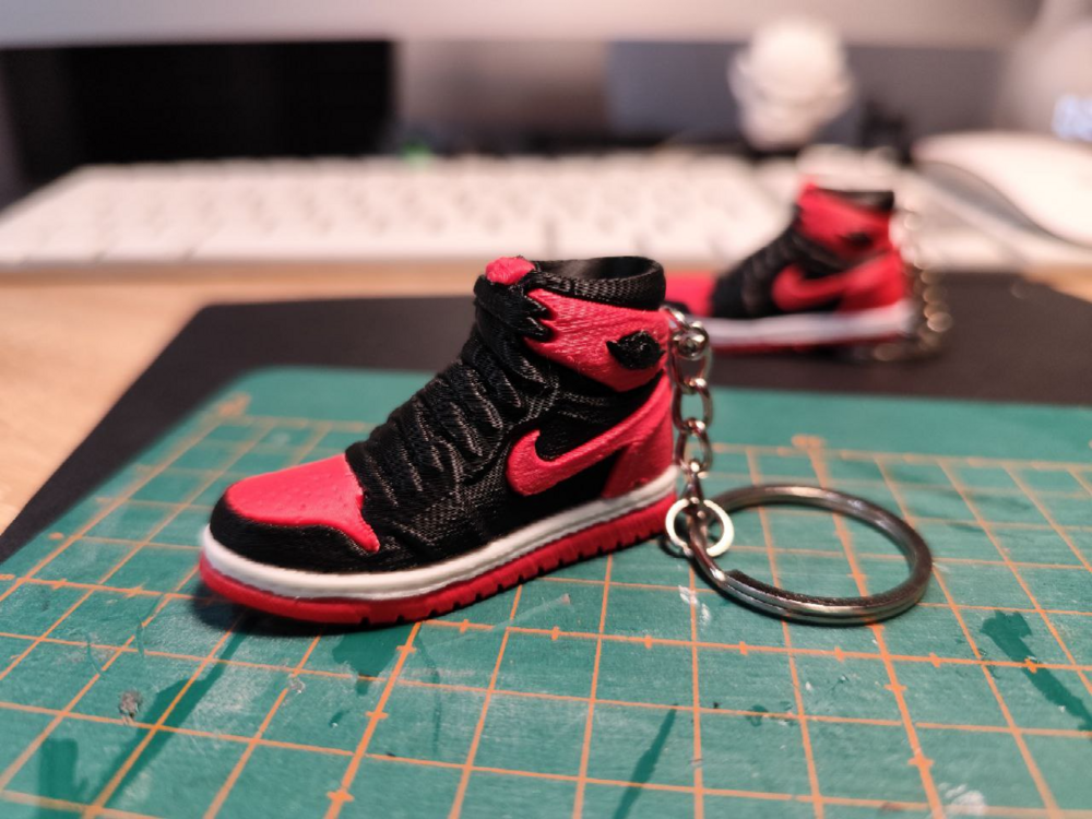 Nike Air Jordan 1 Splitted Keychain – 3D Baskı Mini Sneaker Anahtarlık