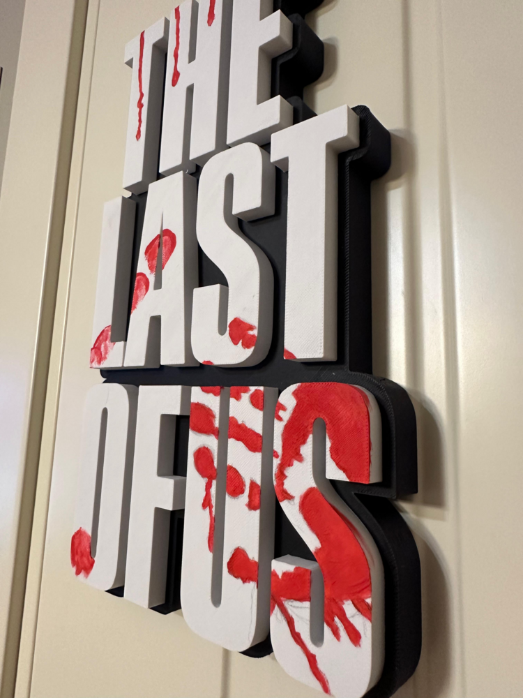 The Last of Us Logo Figür | 3D Baskılı Büyük Boy • 25 cm
