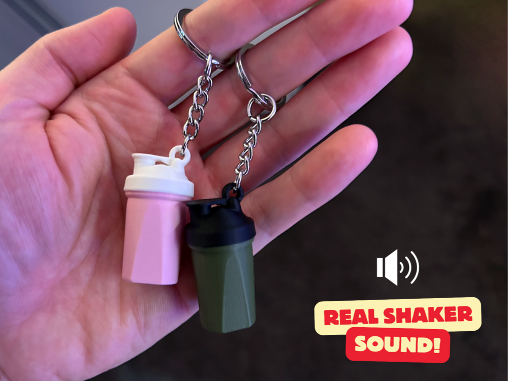 Protein Shaker Fidget Keychain