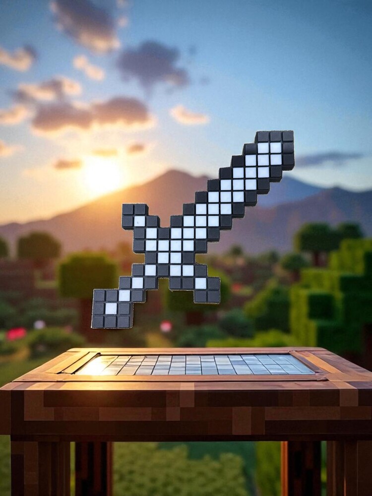 Minecraft Beyaz Kılıç – White Sword | El Yapımı 3D Figür