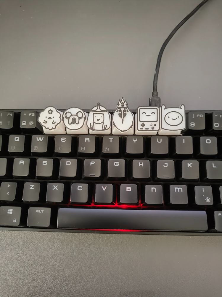 Adventure Time 3D Keycap Seti – Mekanik Klavye İçin Özel Tasarım