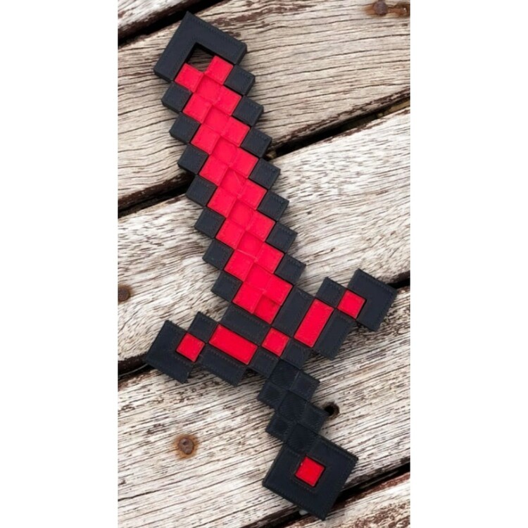 Minecraft Kızıl Taş Kılıç – Redstone Sword | El Yapımı 3D Figür